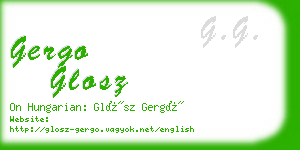 gergo glosz business card